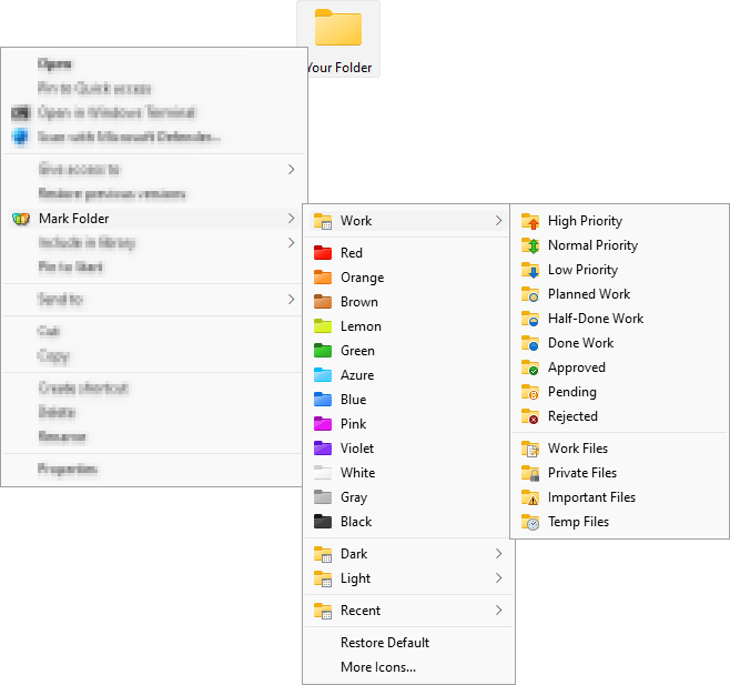 Folder Marker Home - Changes Folder Colors screen shot